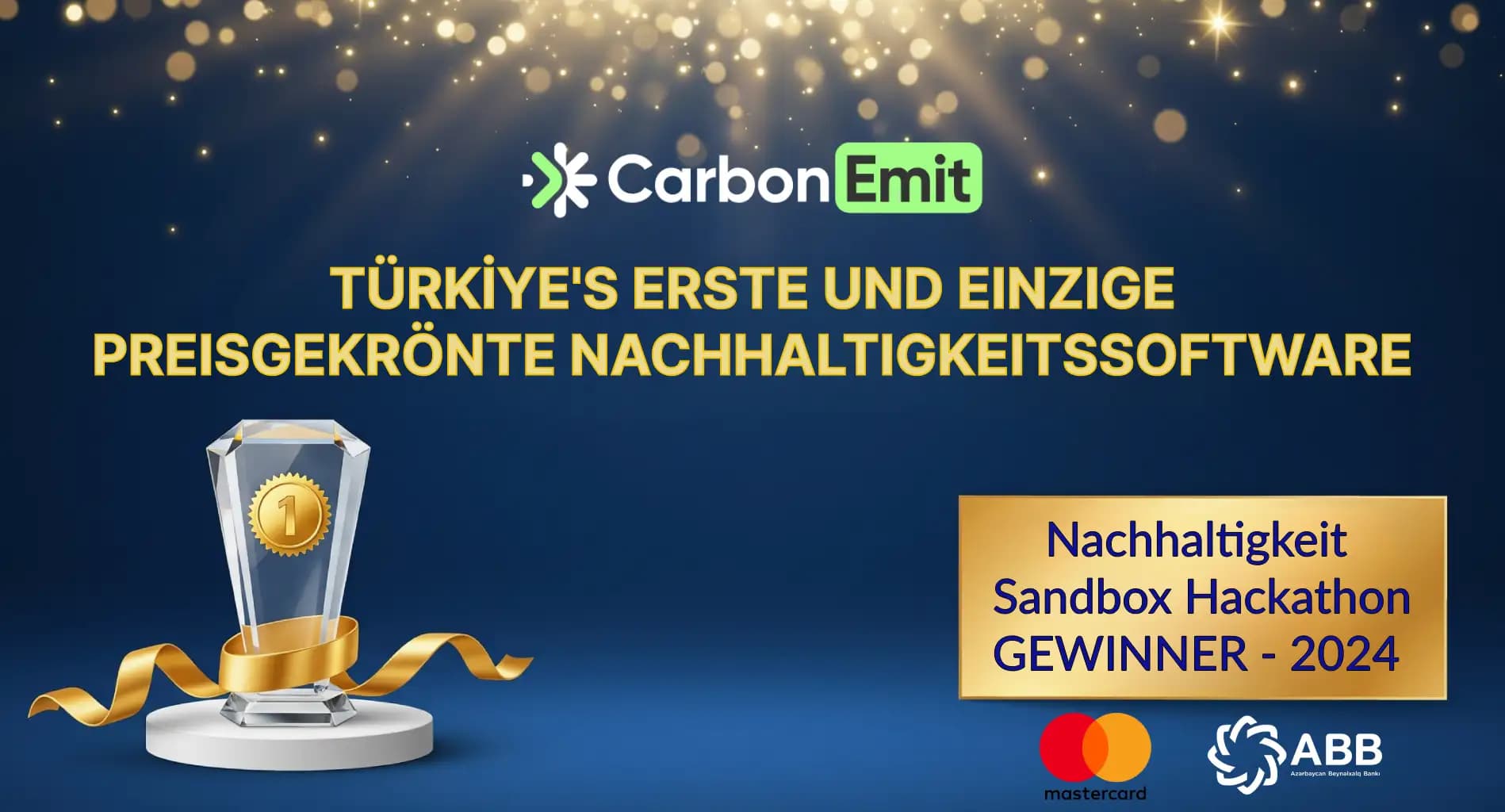CarbonEmit Sustainability Sandbox Hackathon Erster Platz Auszeichnung