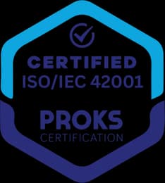 ISO/IEC 42001 sertifikası — PROKS Certification tarafından belgelendirilmiştir